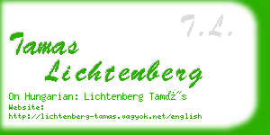 tamas lichtenberg business card